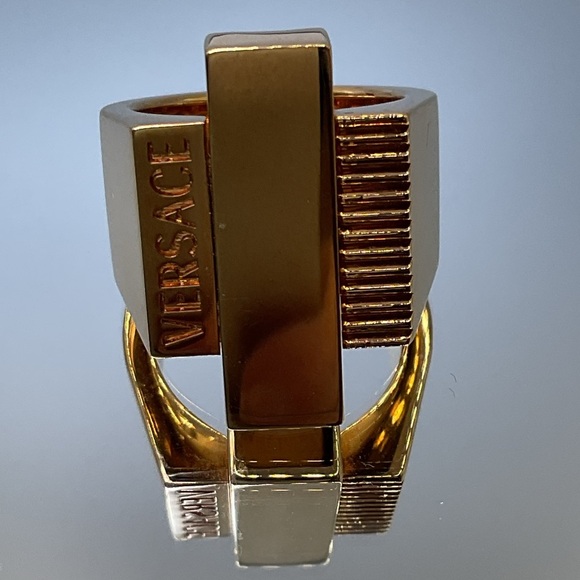Versace Greca Logo Embossed Ring - Picture 7 of 11